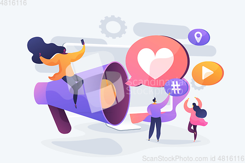 Image of Social network promotion concept vector illustration