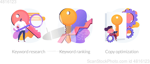 Image of SEO Keywords vector concept metaphors.