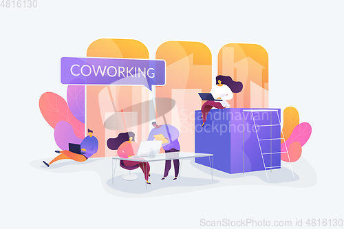 Image of Coworking concept vector illustration