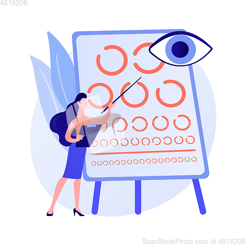 Image of Vision screening abstract concept vector illustration.