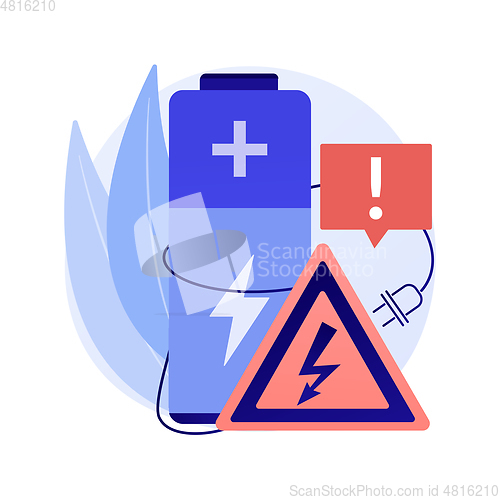 Image of Safety battery abstract concept vector illustration.