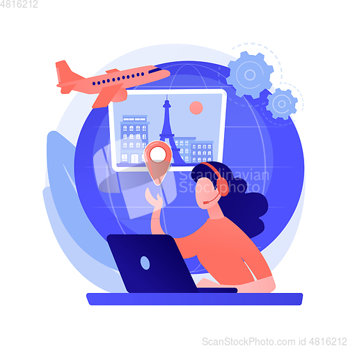 Image of Travel agent abstract concept vector illustration.