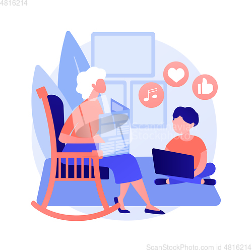 Image of Generation gap abstract concept vector illustration.