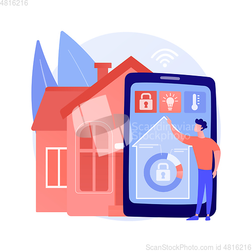 Image of Smart home 2.0 abstract concept vector illustration.