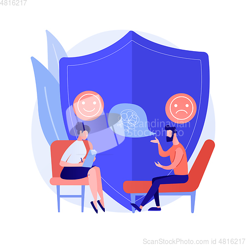 Image of Depression counseling abstract concept vector illustration.