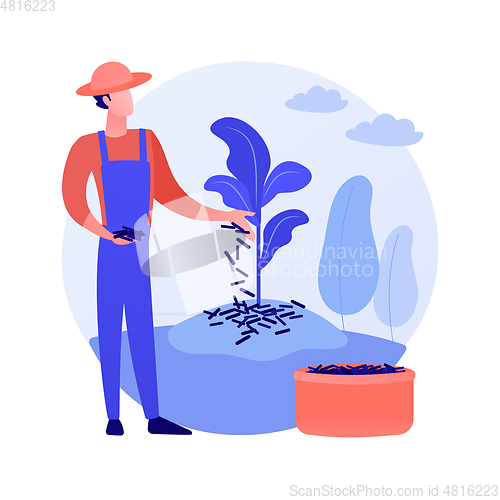 Image of Mulching plants abstract concept vector illustration.