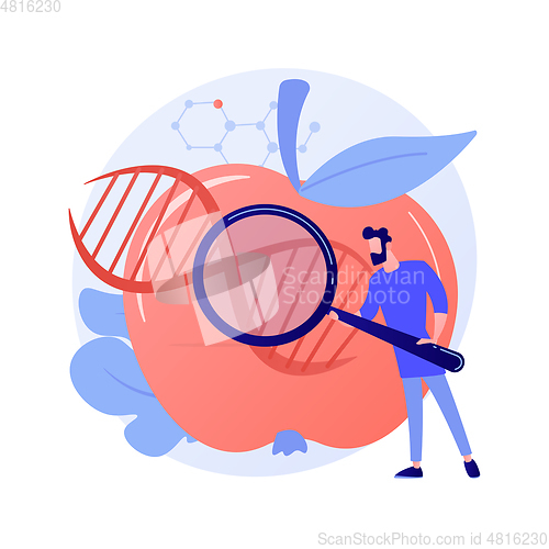 Image of Genetically modified foods abstract concept vector illustration.