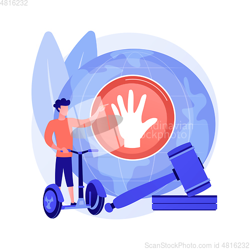 Image of Youth rights abstract concept vector illustration.