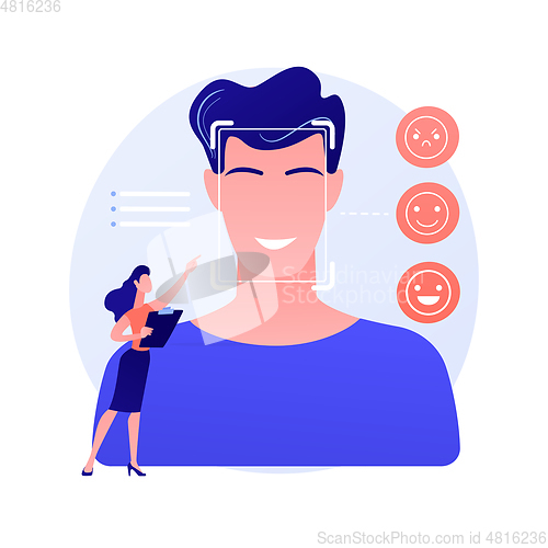 Image of Emotion detection abstract concept vector illustration.