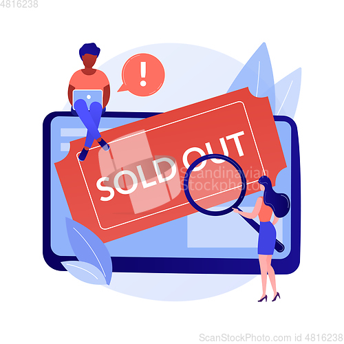 Image of Sold-out event abstract concept vector illustration.