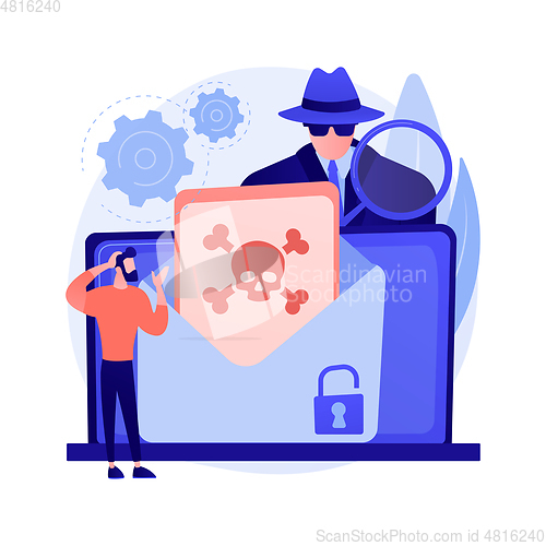 Image of Malware abstract concept vector illustration.