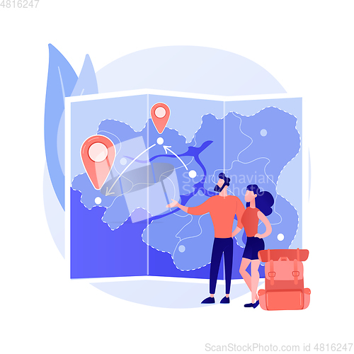 Image of Inside country traveling abstract concept vector illustration.