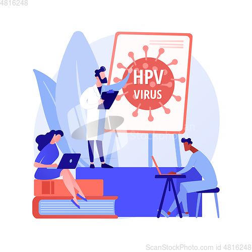 Image of HPV education programs abstract concept vector illustration.