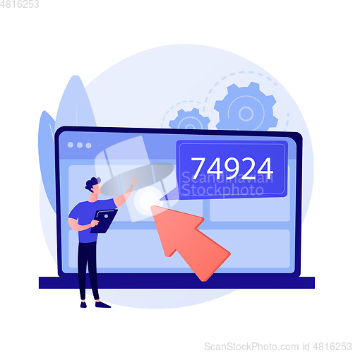 Image of Data monetization abstract concept vector illustration.