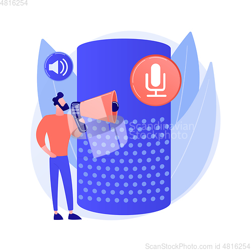 Image of Voice Control abstract concept vector illustration.