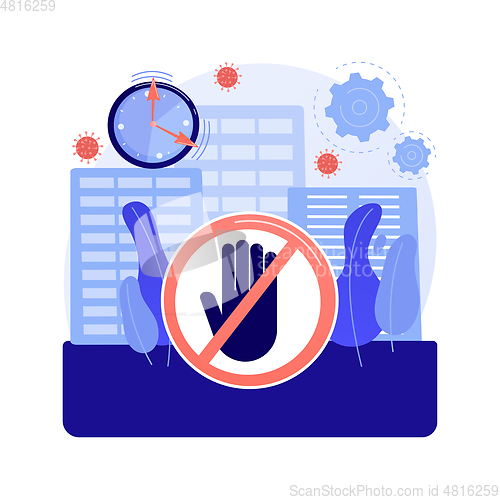 Image of Curfew abstract concept vector illustration.