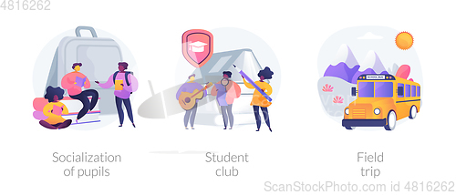 Image of School environment abstract concept vector illustrations.