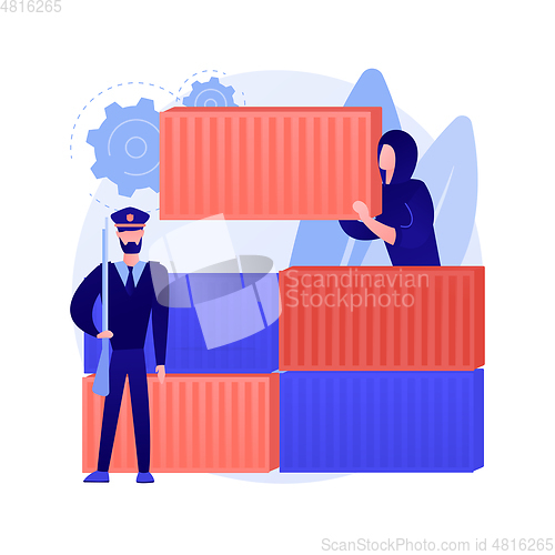 Image of Smuggling abstract concept vector illustration.