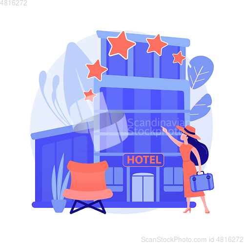 Image of Design hotel abstract concept vector illustration.