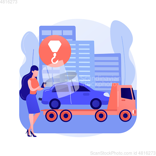Image of Roadside assistance abstract concept vector illustration.