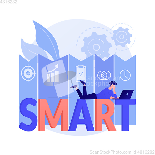 Image of SMART Objectives abstract concept vector illustration.