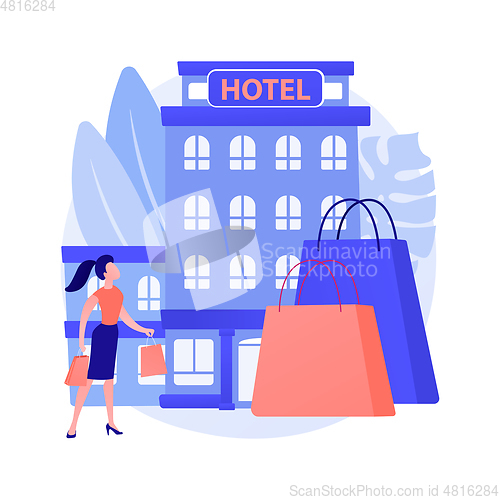 Image of Boutique hotel abstract concept vector illustration.