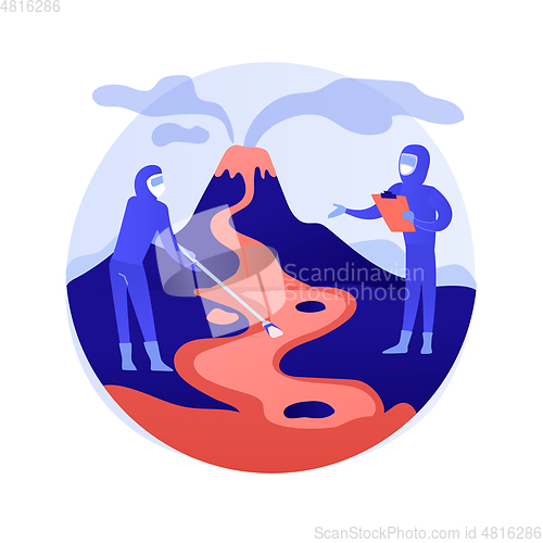 Image of Volcanology abstract concept vector illustration.