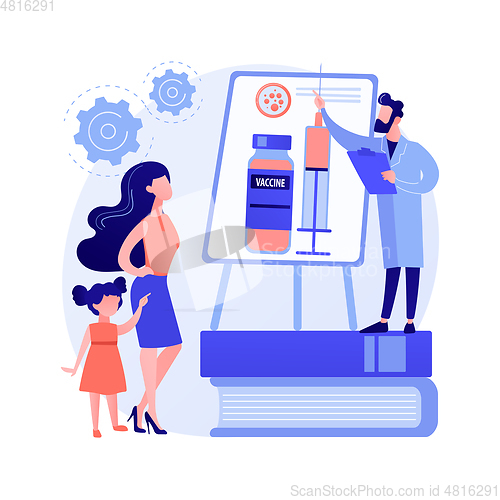 Image of Immunization education abstract concept vector illustration.