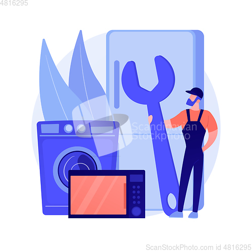 Image of Repair of household appliances abstract concept vector illustration.