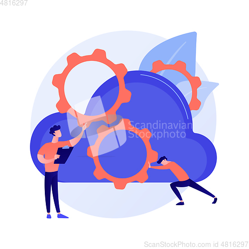 Image of Cloud engineering abstract concept vector illustration.