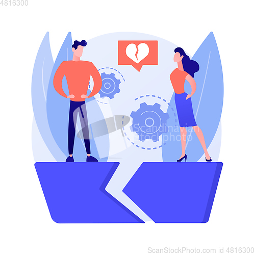 Image of Separated person abstract concept vector illustration.