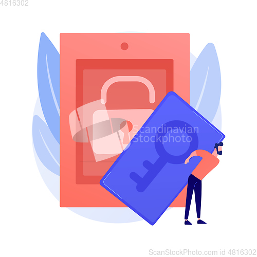 Image of Security access card abstract concept vector illustration.