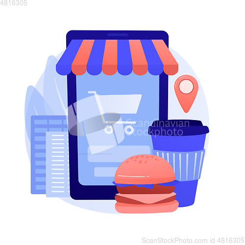 Image of Online order abstract concept vector illustration.