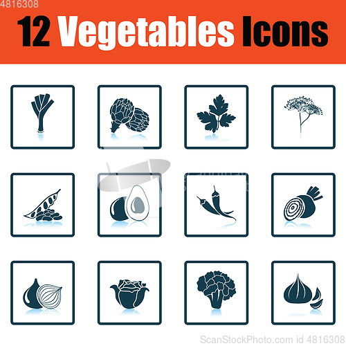 Image of Vegetables icon set