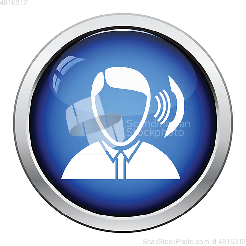 Image of Businessman avatar making telephone call icon