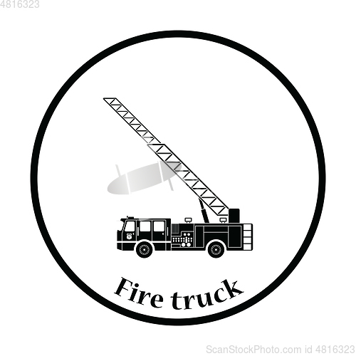 Image of Fire service truck icon