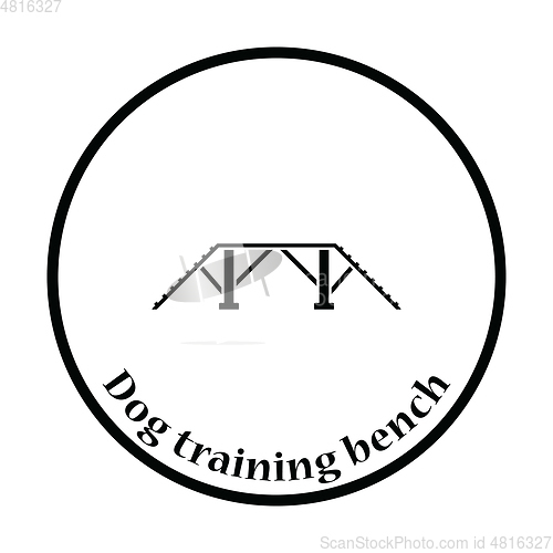 Image of Dog training bench icon