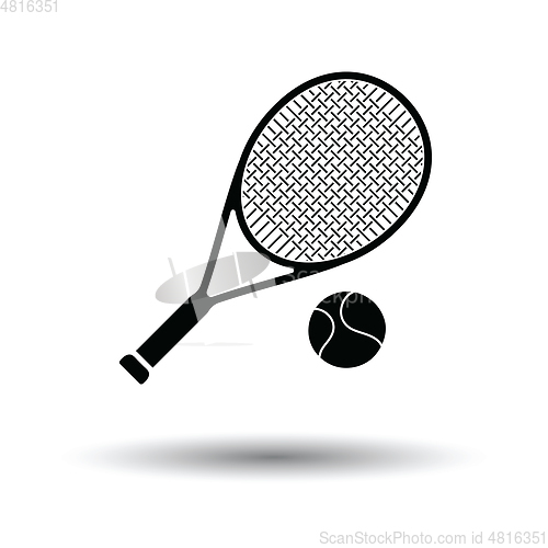 Image of Tennis rocket and ball icon