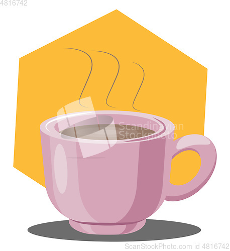 Image of Coffee cup, vector color illustration.