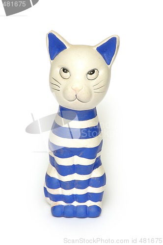 Image of Painted ceramics cat