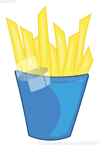 Image of Fries vector or color illustration