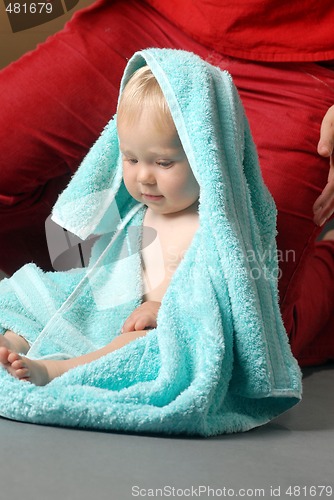 Image of A girl with the bath towel