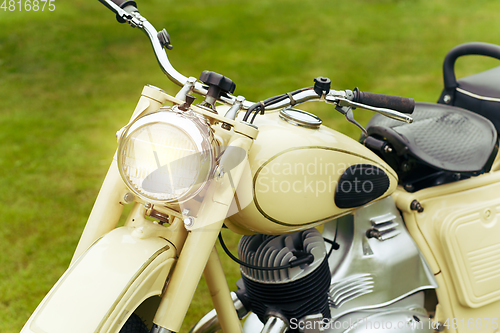 Image of beautiful retro vintage motorbike