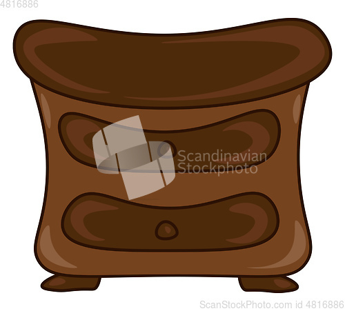 Image of A nightstand vector or color illustration