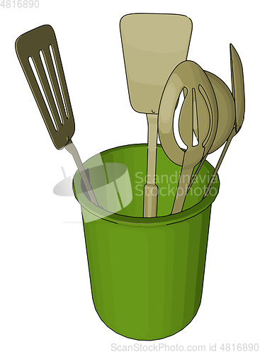 Image of A container for kitchen vector or color illustration