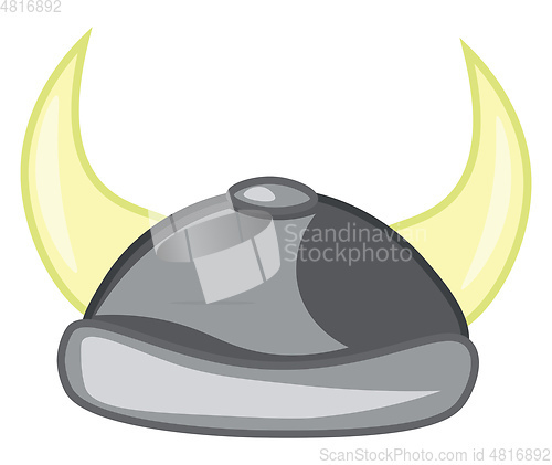 Image of Horned helmet associated with the Viking warrior costume vector 
