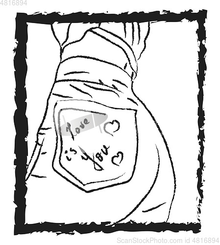 Image of Jeans pocket vector or color illustration