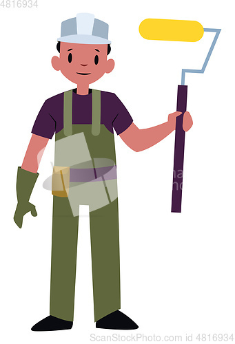Image of Painter character vector illustration on a white background
