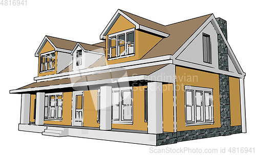 Image of A house components vector or color illustration