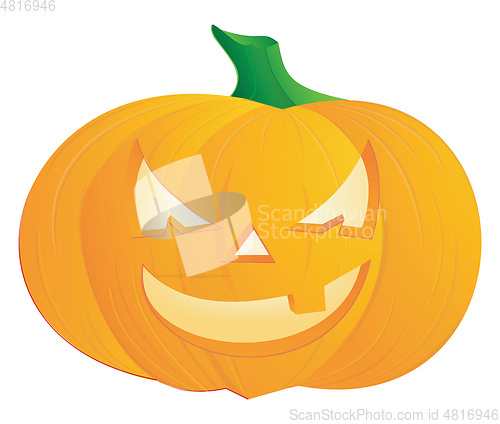 Image of Halloween decoration of calabash vector or color illustration